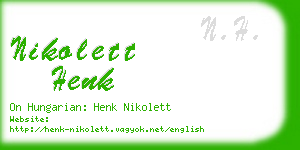 nikolett henk business card